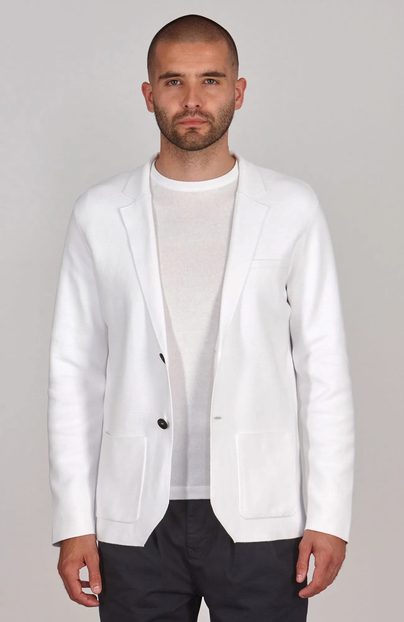 Mens Lightweight Cotton Formal Knitted Blazer