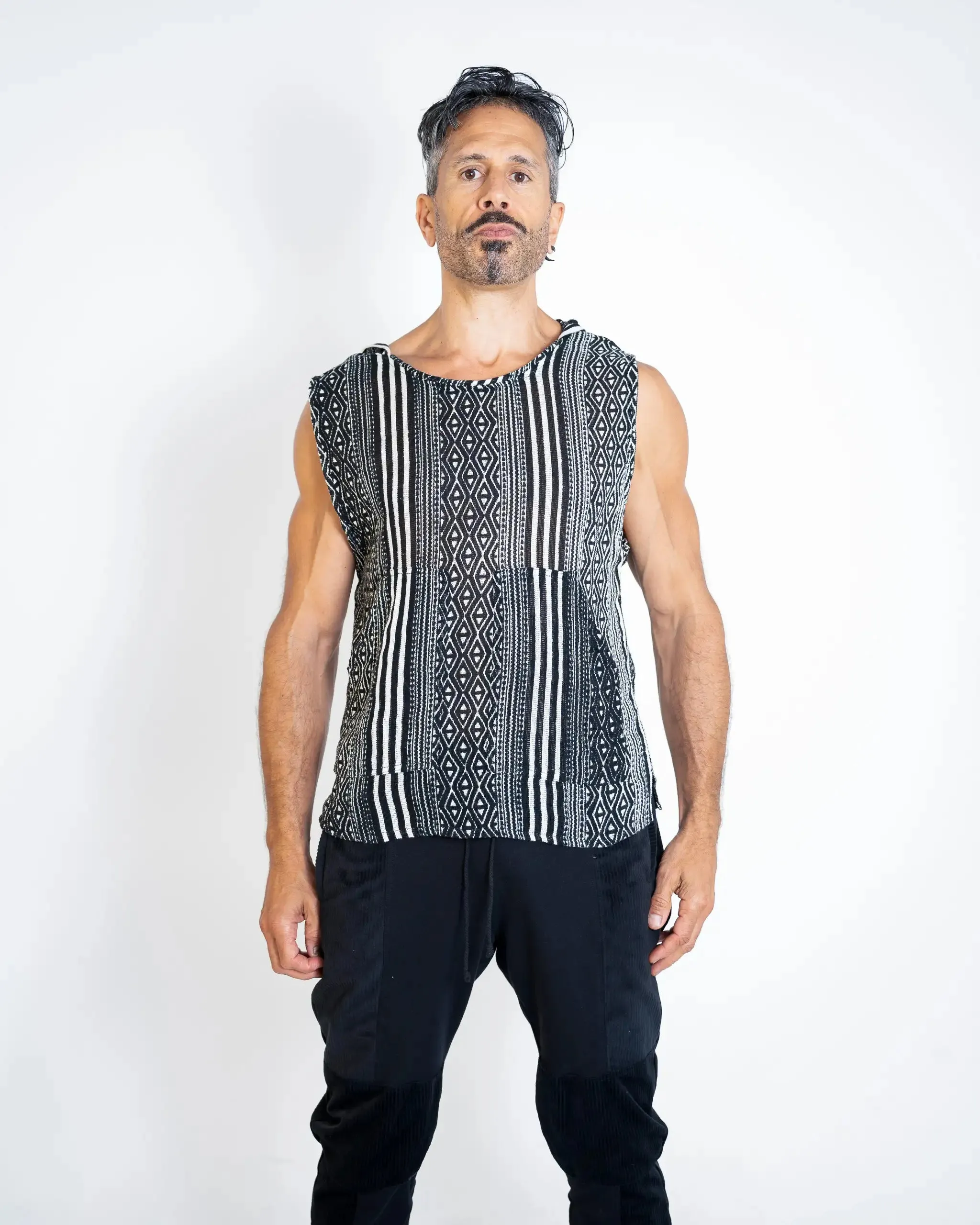 Men's MizMoz Block Print Hooded tank