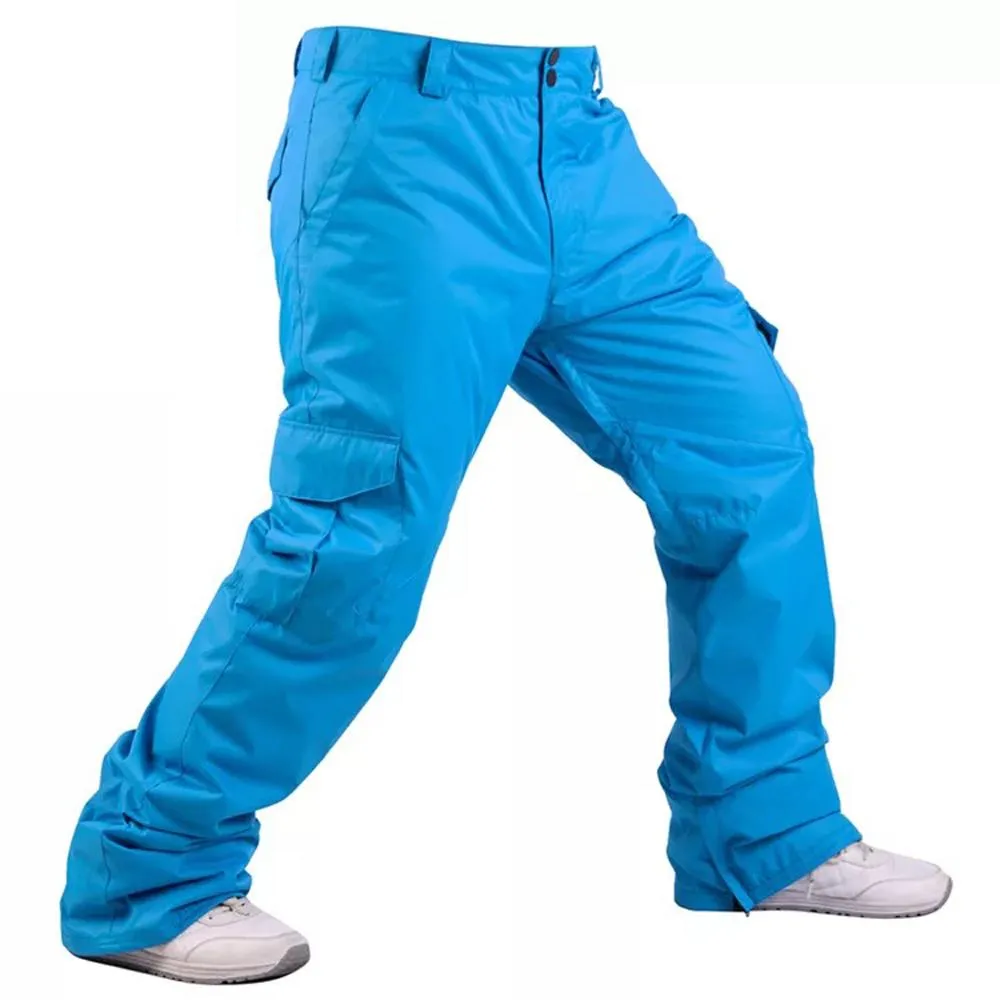 Men's Mountain Snow Waterproof Sports Cargo Snowboard Pants