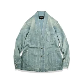 Men's Washed Denim Kimono Jacket