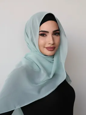 MINT CHIFFON SHAWL