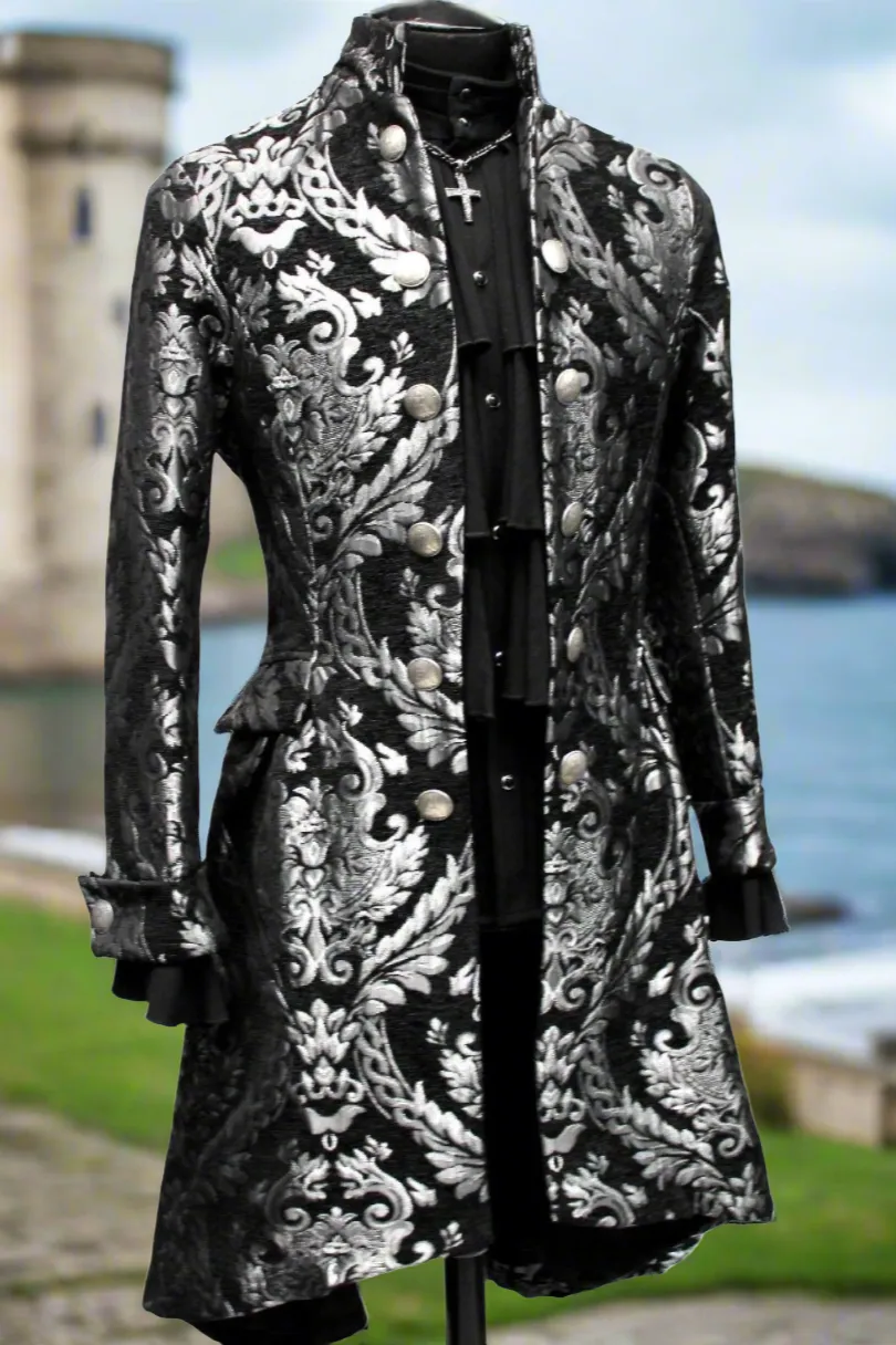 ORDER OF THE DRAGON COAT - SILVER/BLACK TAPESTRY