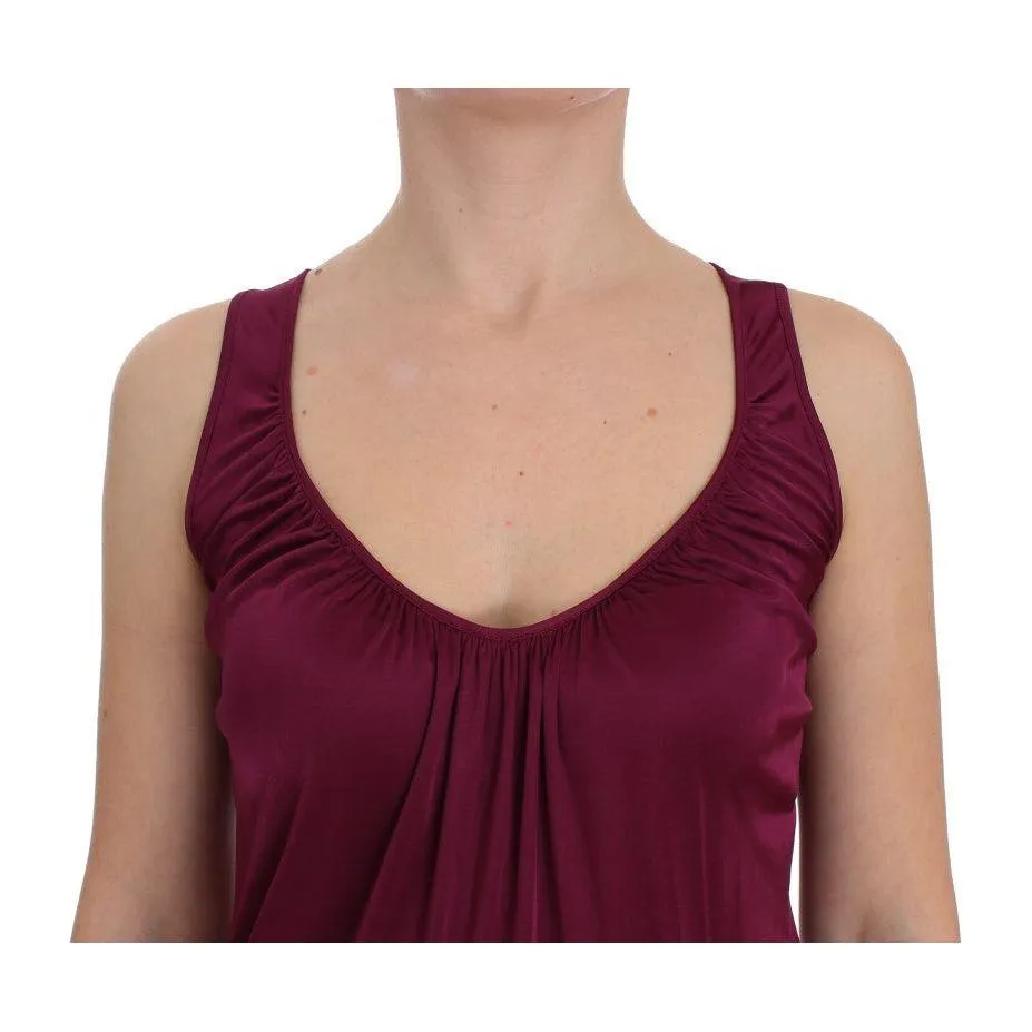 PLEIN SUD Elegant Purple Rayon Cami Blouse