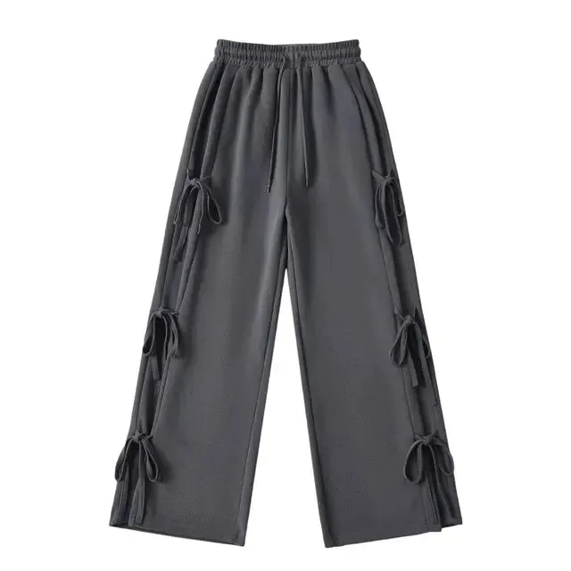 Pre Order:  Bow Tie High Elastic Waist Pants