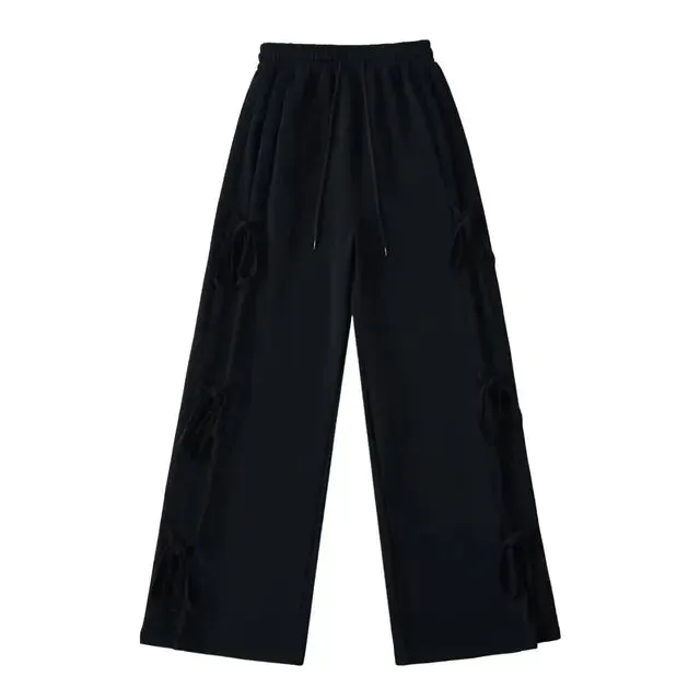 Pre Order:  Bow Tie High Elastic Waist Pants