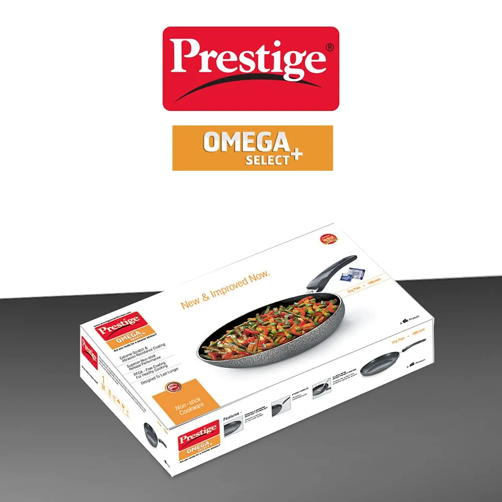 Prestige Omega Select Plus 18cm Non-Stick Fry Pan|Scratch and Abrasion Resistant|3 Layer Coating