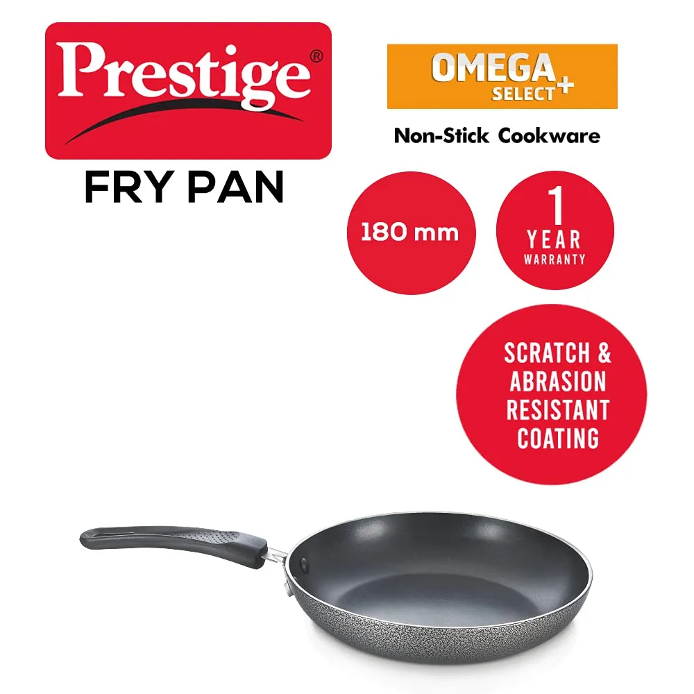 Prestige Omega Select Plus 18cm Non-Stick Fry Pan|Scratch and Abrasion Resistant|3 Layer Coating