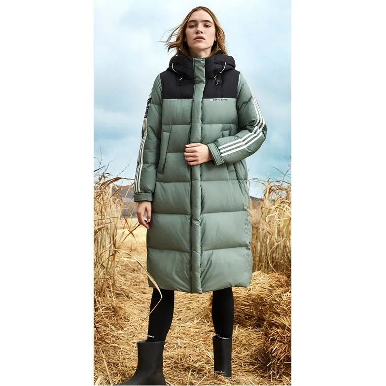 Quilted Puffa Thickened Calf-Length Down Coat