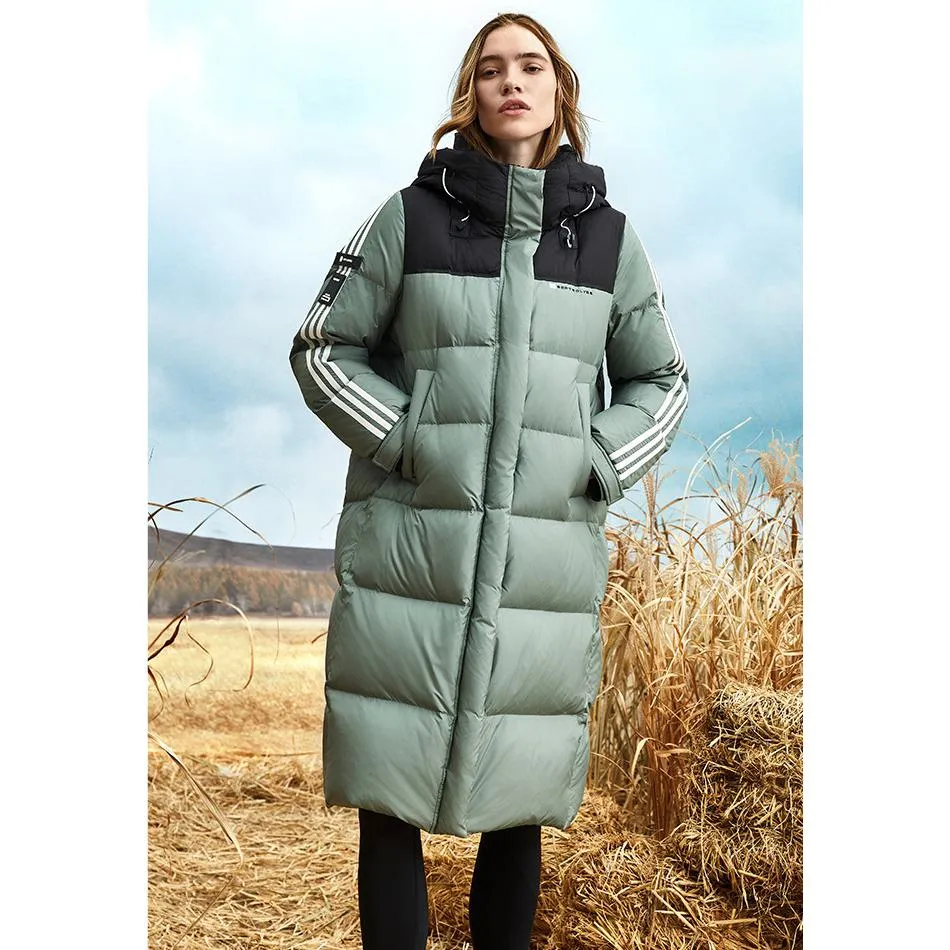 Quilted Puffa Thickened Calf-Length Down Coat