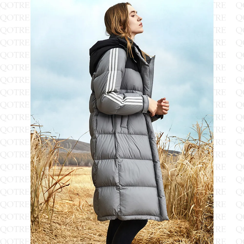 Quilted Puffa Thickened Calf-Length Down Coat