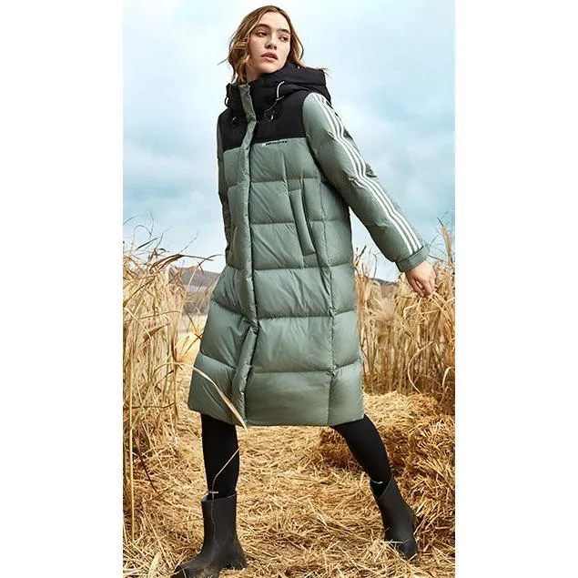 Quilted Puffa Thickened Calf-Length Down Coat