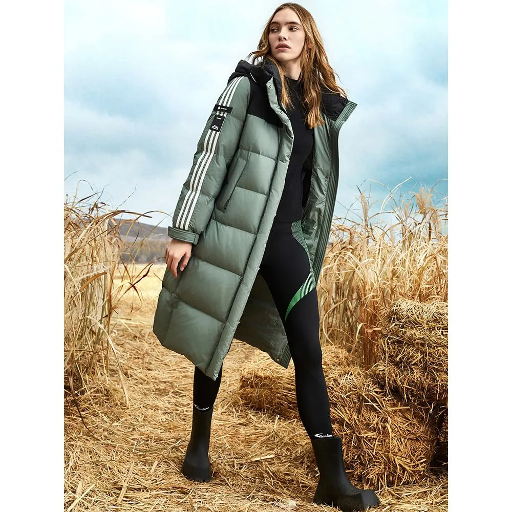 Quilted Puffa Thickened Calf-Length Down Coat