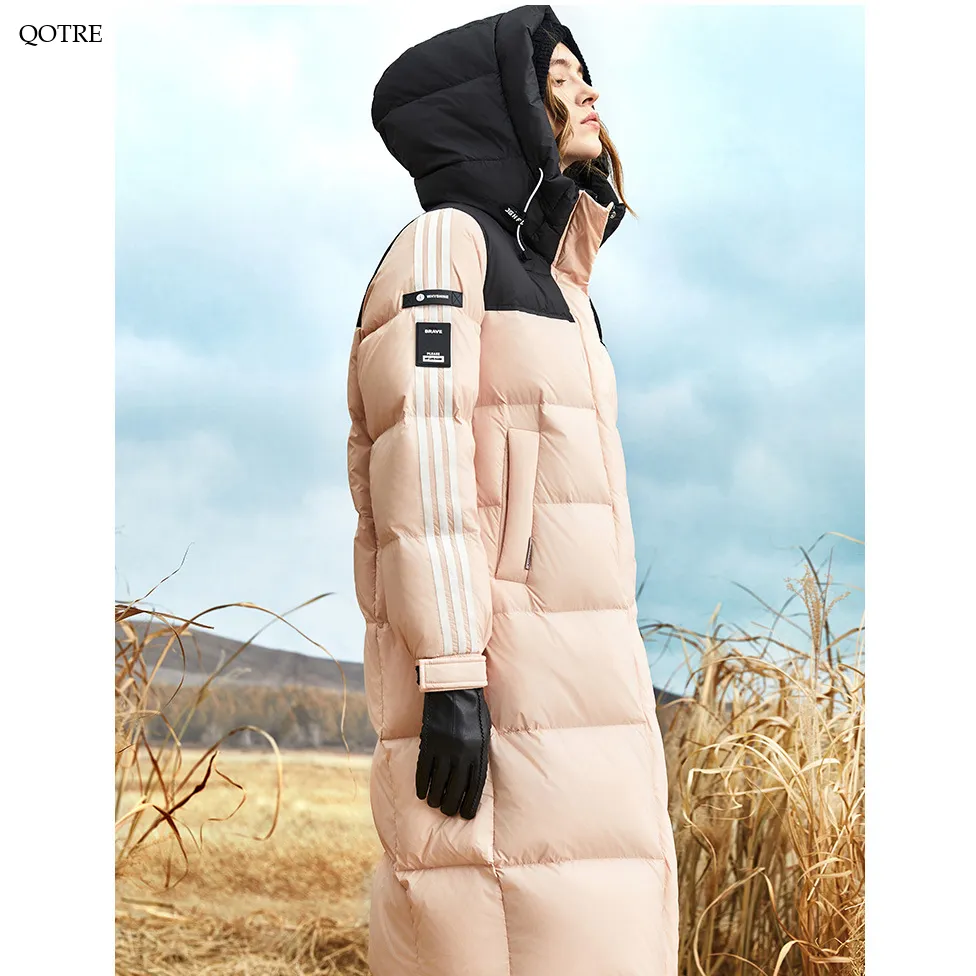 Quilted Puffa Thickened Calf-Length Down Coat