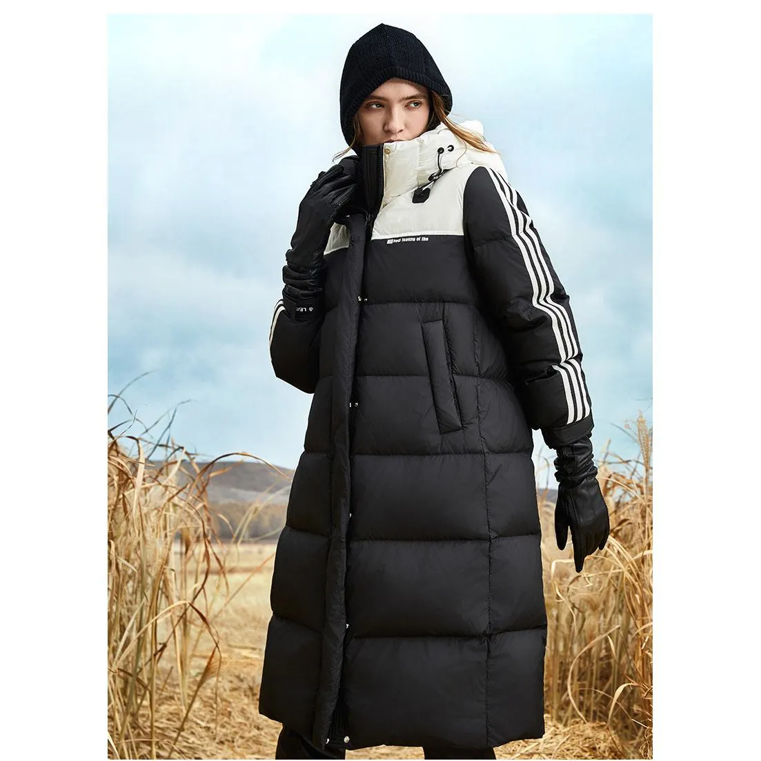 Quilted Puffa Thickened Calf-Length Down Coat