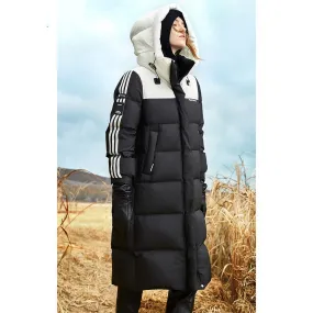 Quilted Puffa Thickened Calf-Length Down Coat