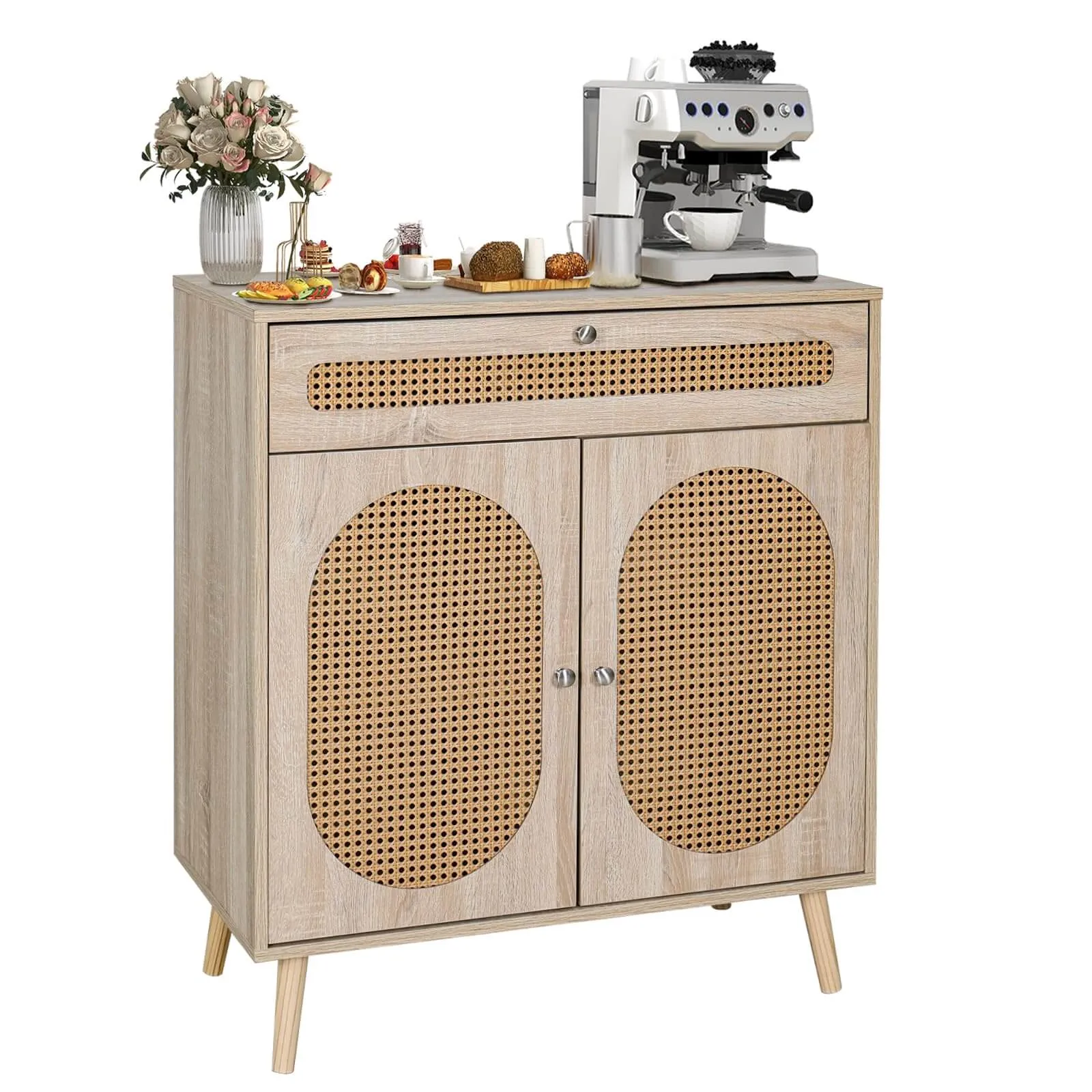 Rattan Buffet Cabinet With Drawer IF035