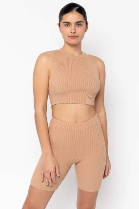 RFK50 - Ultra Heavy Knit Ribbed Crop Top