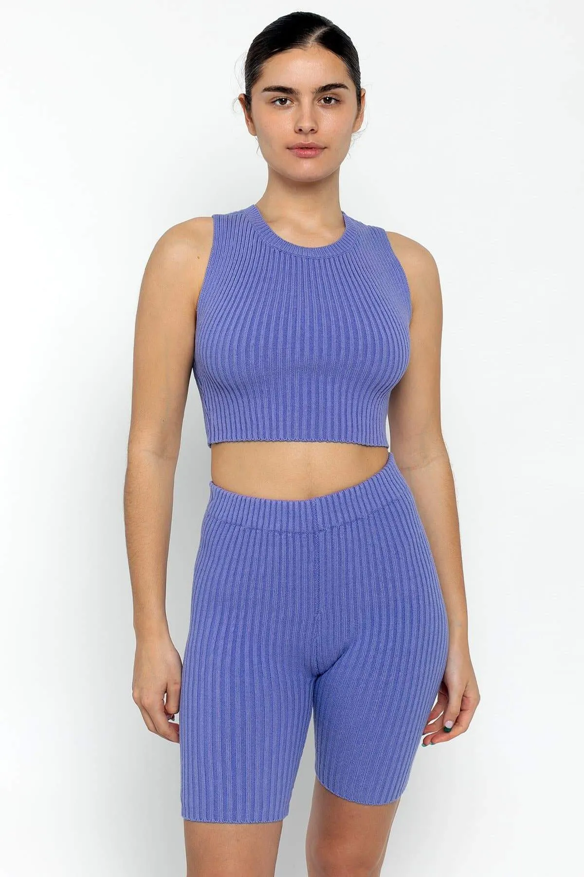 RFK50 - Ultra Heavy Knit Ribbed Crop Top