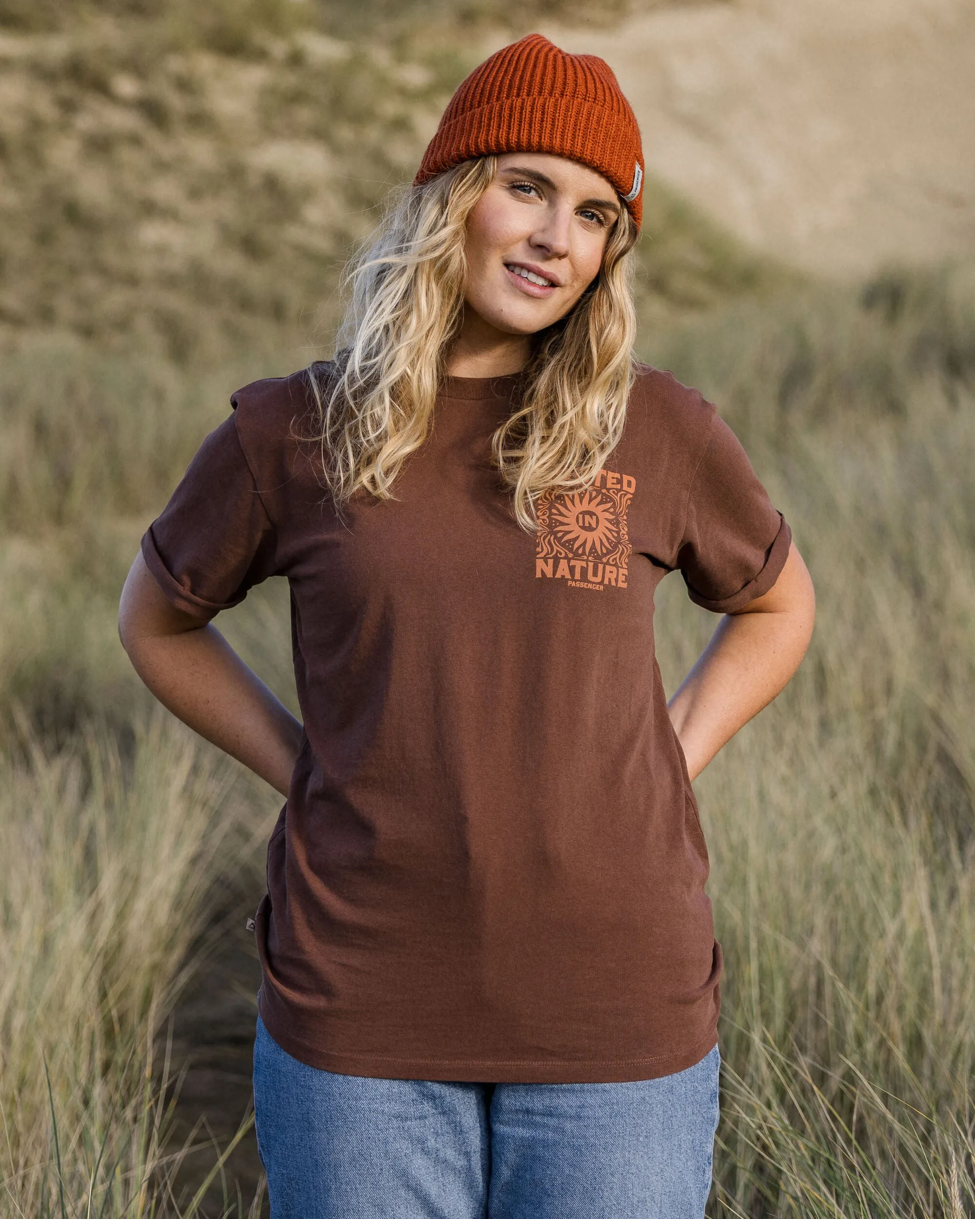 Rooted In Nature Recycled Cotton T-Shirt - Chestnut