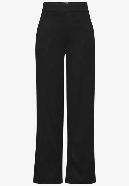 Street One Straight leg High waist black comfort trouser. 30" leg  378076