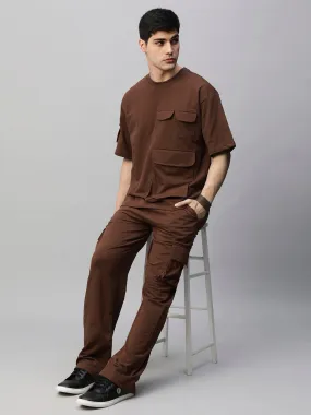 Streetwear Cargo Co-ord Set - Cocoa