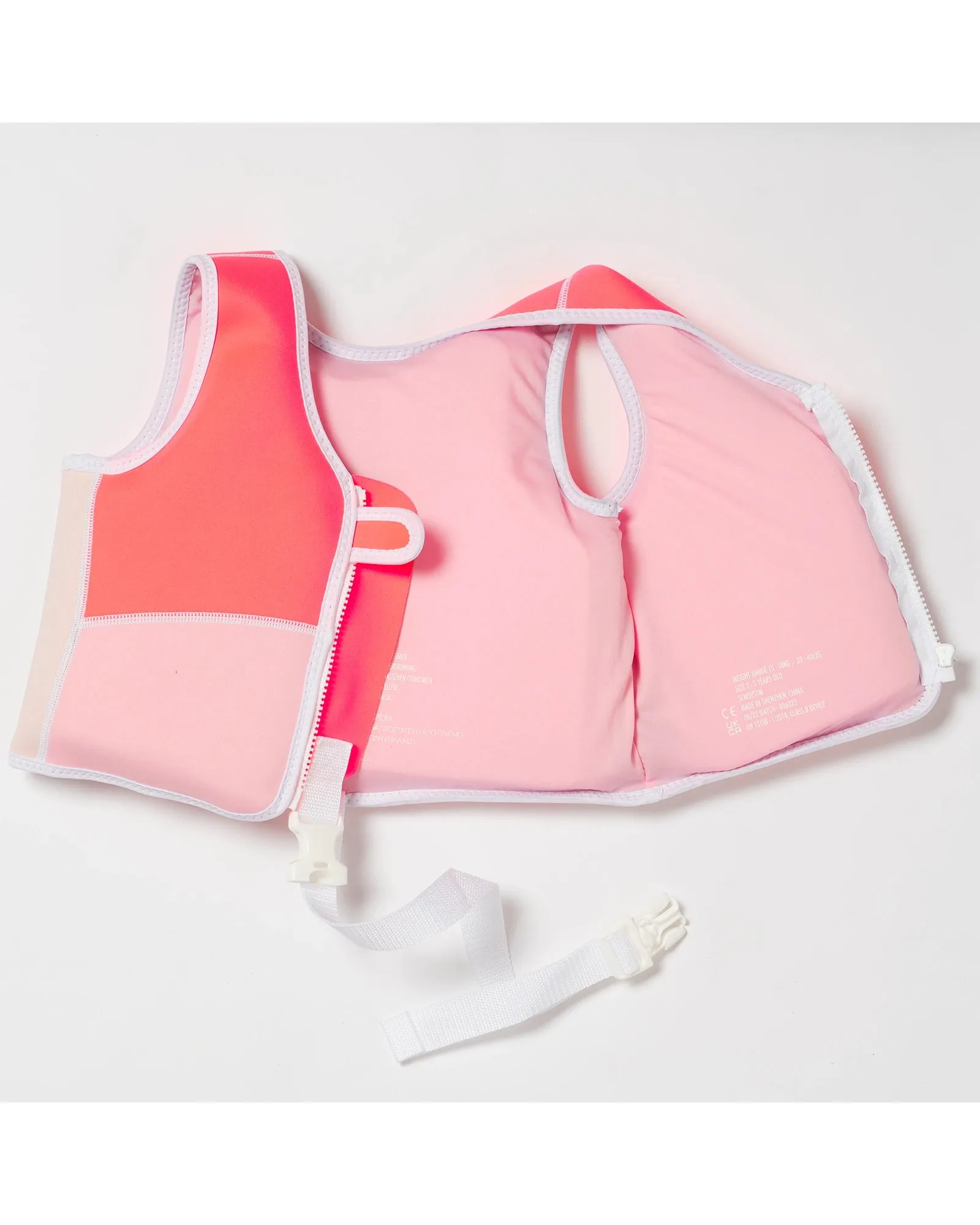 Sunnylife Melody the Mermaid Swim Vest 2-3 Neon Strawberry