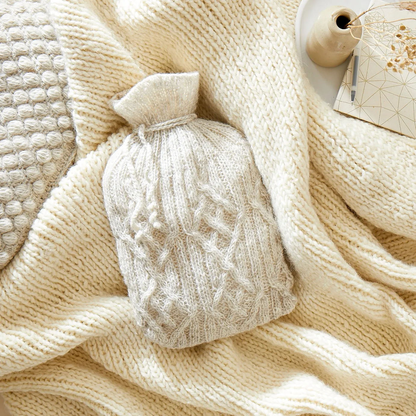 TAMASI Cable Knit Hot Water Bottle Cover (WS)