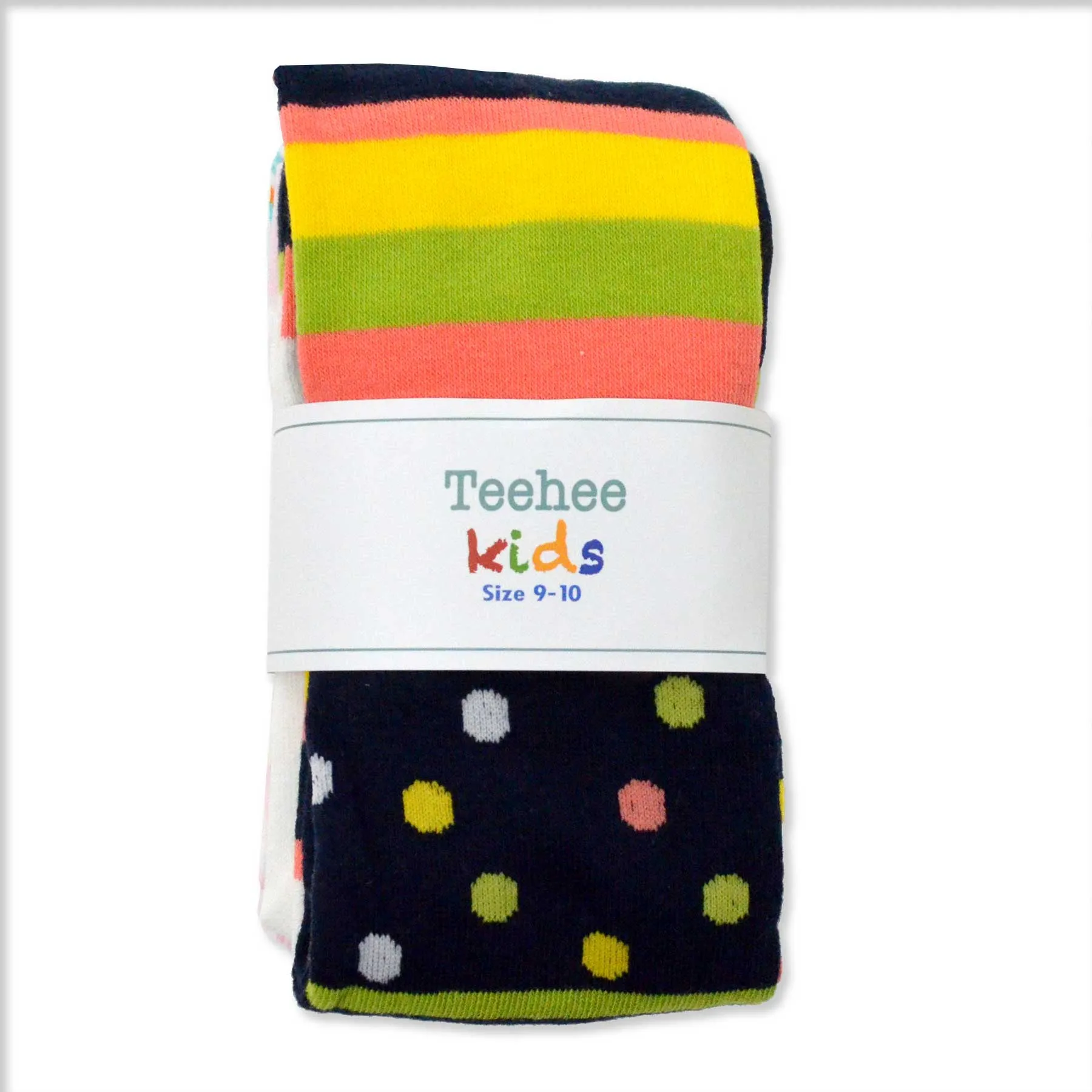 TeeHee Socks Kid's Casual Cotton Tights Colorful 3-Pack (K1604)