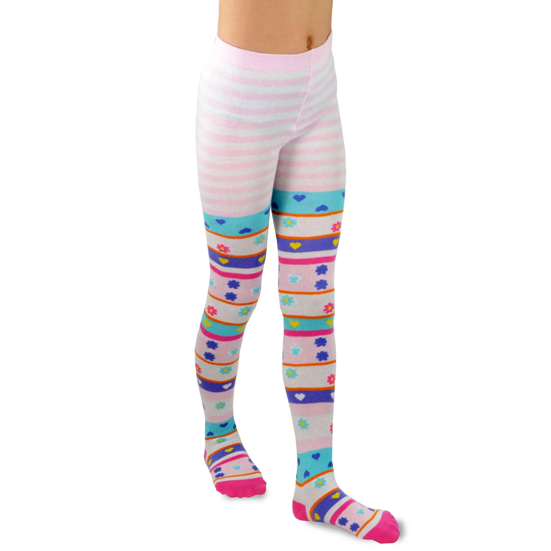 TeeHee Socks Kid's Casual Cotton Tights Colorful 3-Pack (K1604)