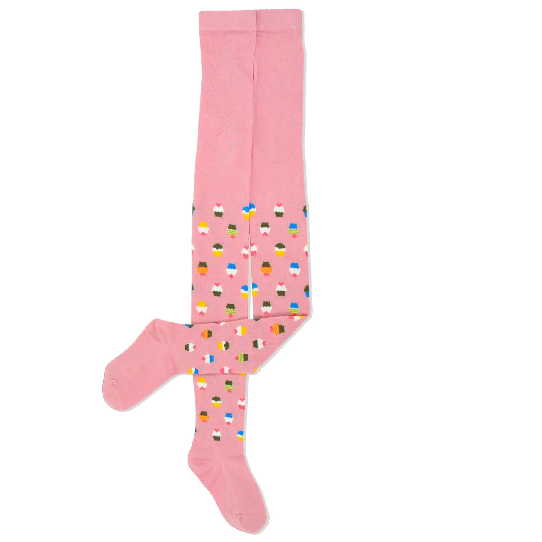 TeeHee Socks Kid's Casual Cotton Tights Cup Cakes 3-Pack (K1606)