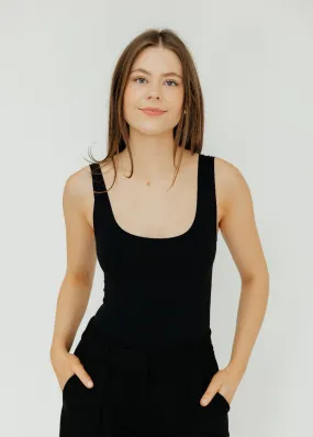 Éterne Tank Bodysuit in Black