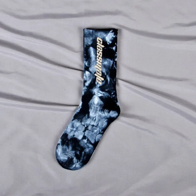 Tie Dye Letter Socks Cotton Colorful Skateboard Fashionable Socks