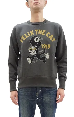 TOYS McCOY Sweatshirt Men's Casual Felix the Cat Graphic Print Sweat Shirt Loop-wheeled Vintage Style TMC2448 030 Faded-Black