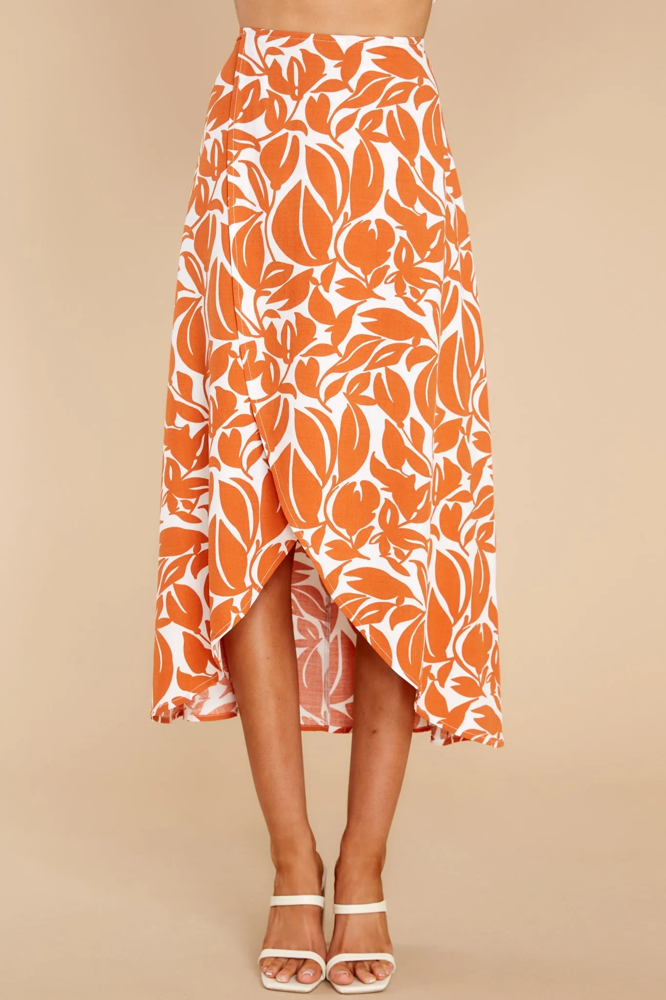 Tropical Wishes Orange Print Two Piece Set