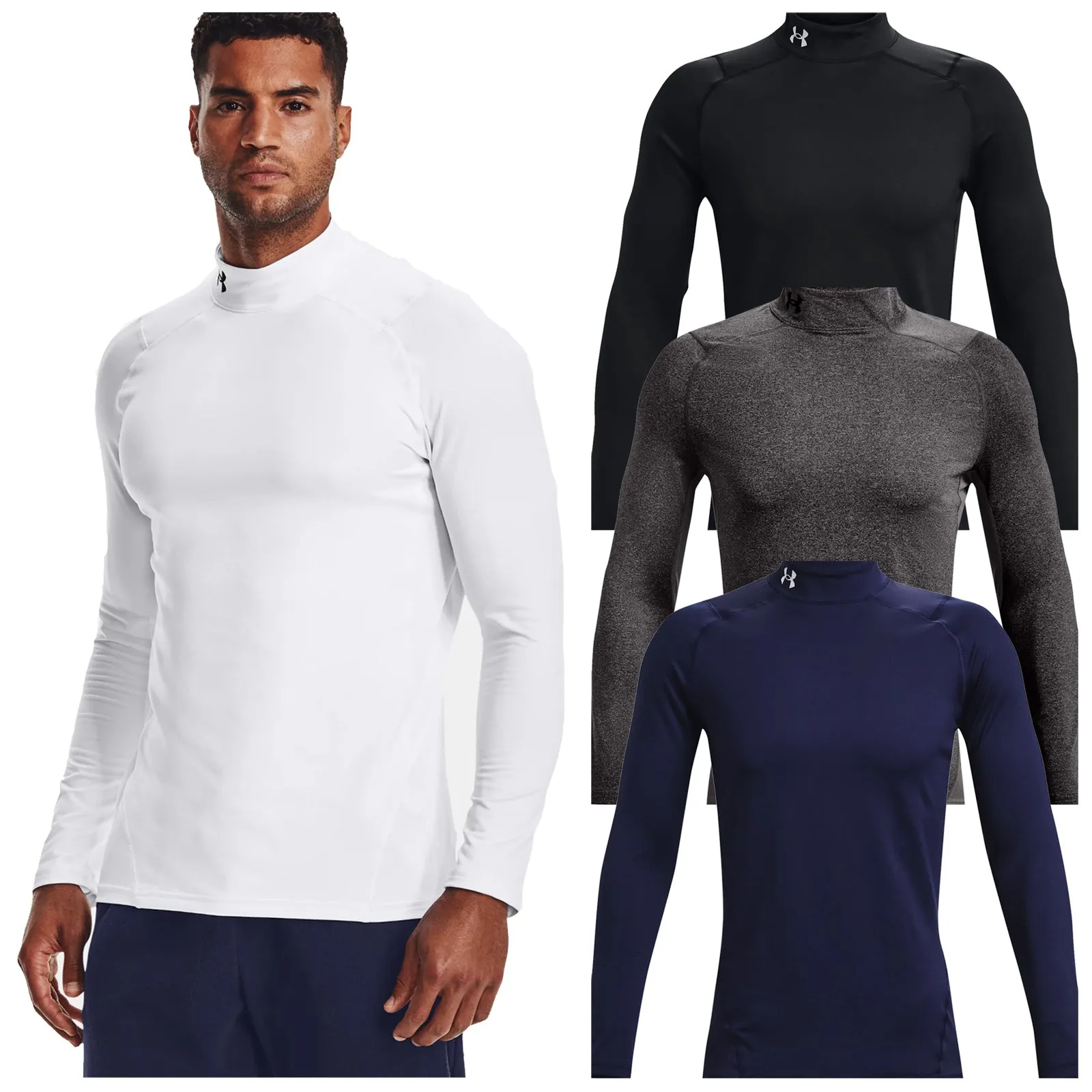 Under Armour Mens ColdGear Fitted Mock Top