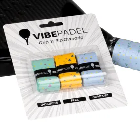 Vibe Padel Overgrip - 3 Pack - Retro Mixed