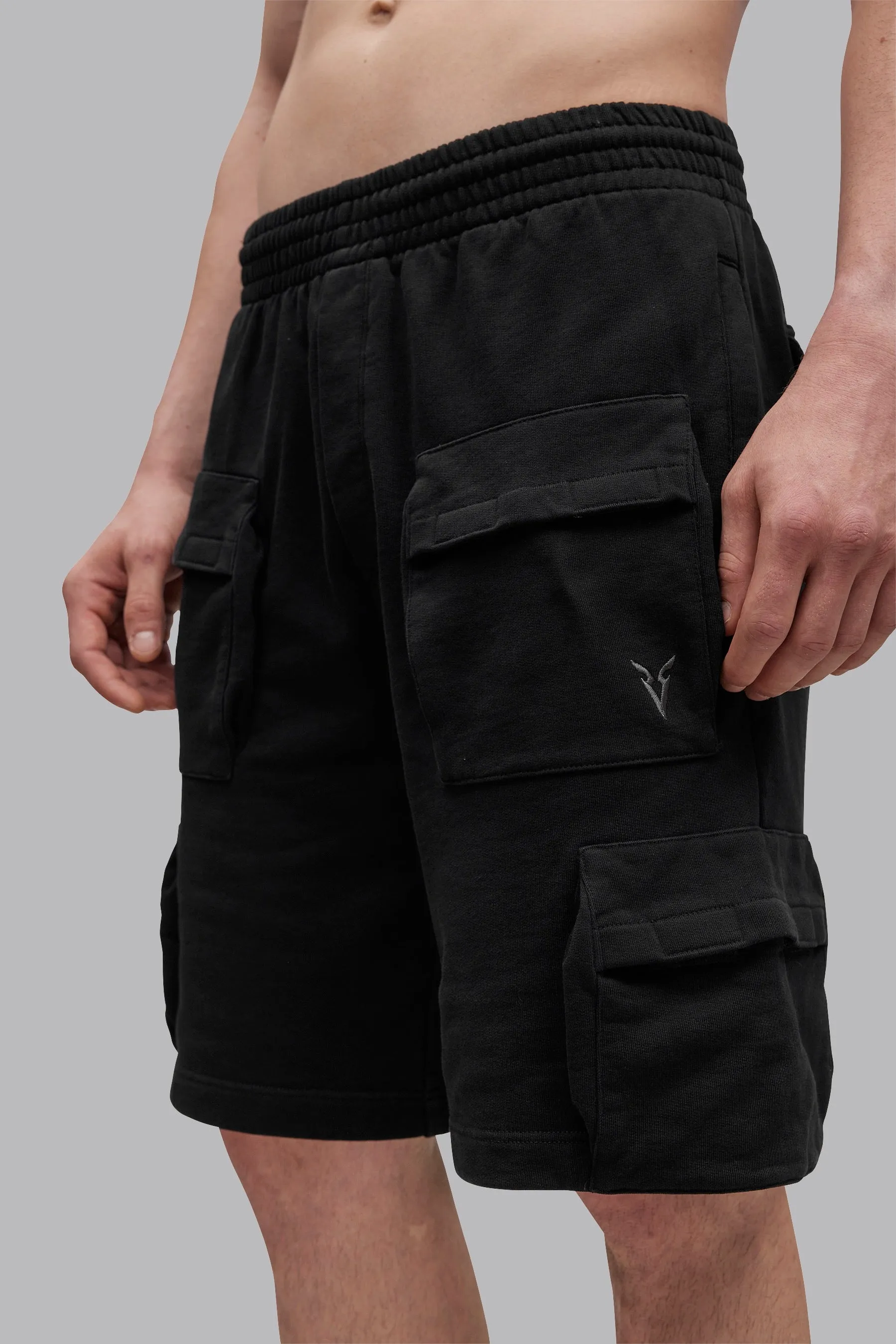 V_LYFE420 9" CARGO SHORTS - Black