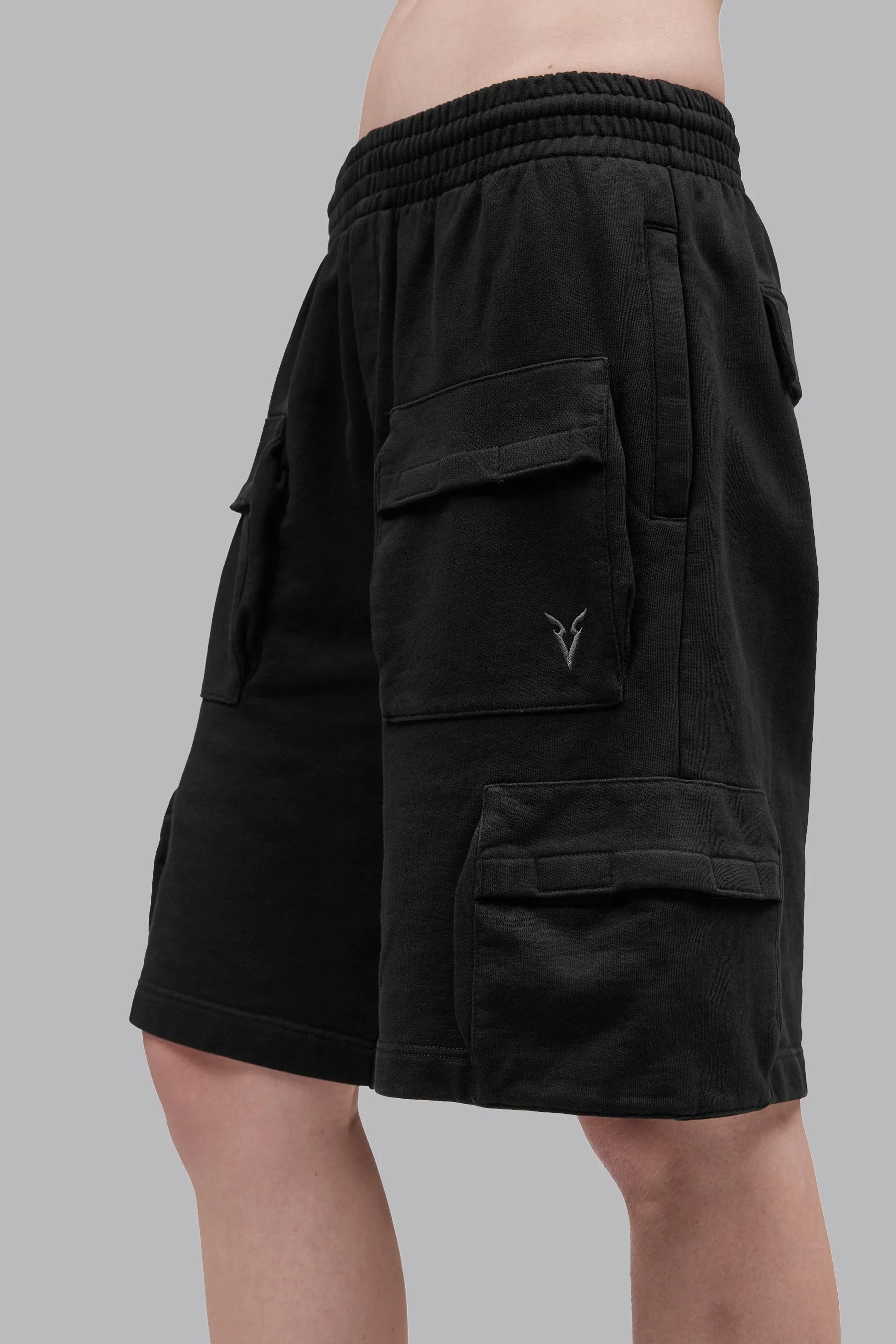 V_LYFE420 9" CARGO SHORTS - Black