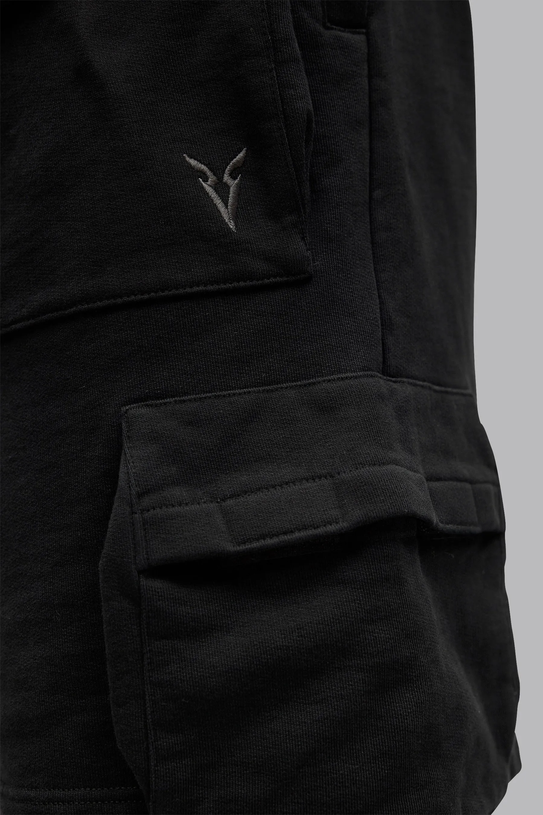 V_LYFE420 9" CARGO SHORTS - Black