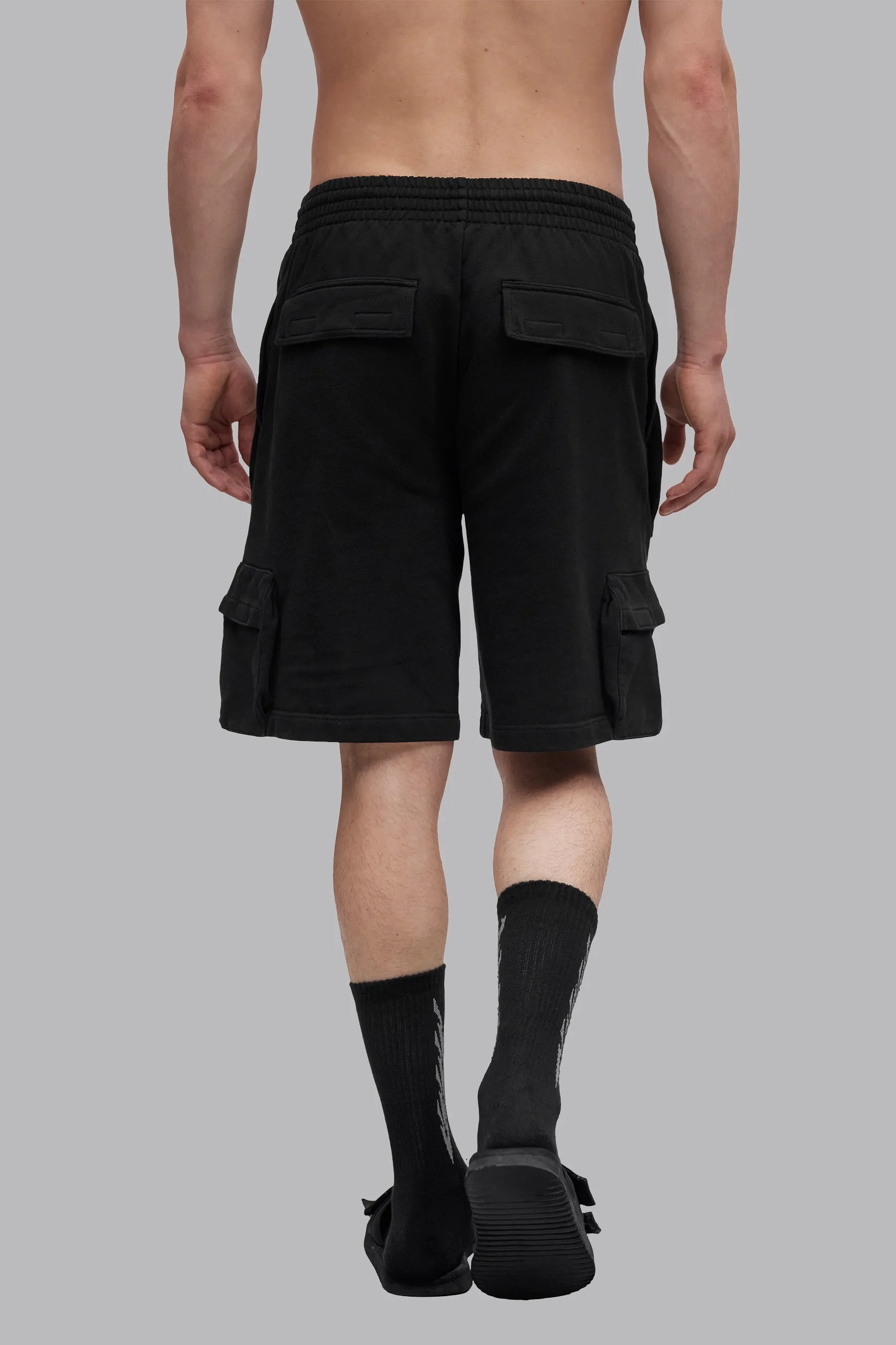 V_LYFE420 9" CARGO SHORTS - Black