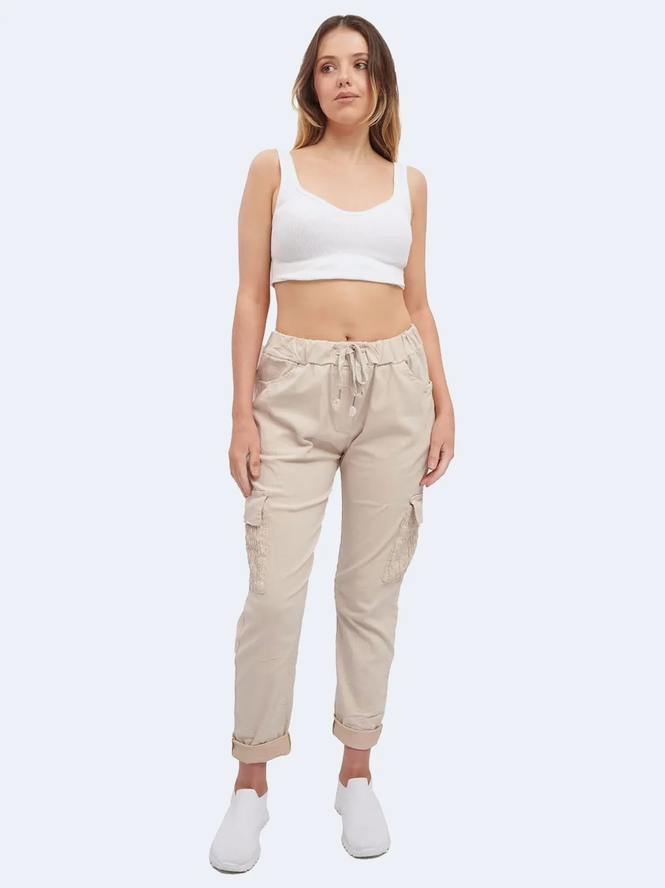 Women's Plain Magic Italian Cargo Trouser