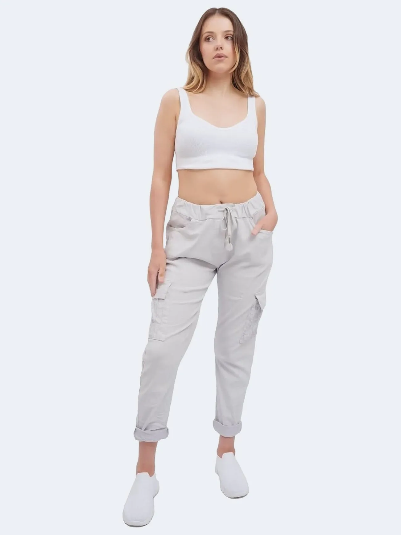 Women's Plain Magic Italian Cargo Trouser